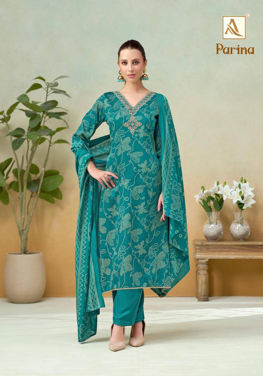 Alok suit parina Designer dress material wholesalers
